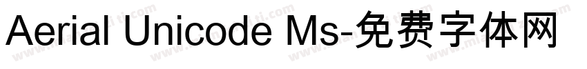 Aerial Unicode Ms字体转换